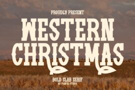 Western Christmas Font