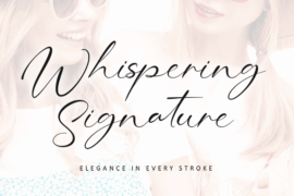 Whispering Signature-Personal use Font