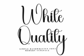White Quality Font