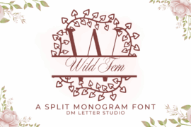 Wild Fern Split Monogram Font