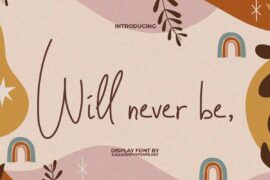Will Never Be Demo Font