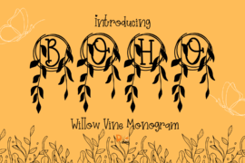 Willow Vine Monogram Font