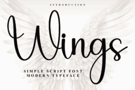 Wings Angel Font