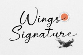 Wings Signature Font