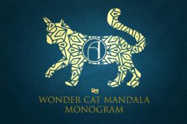 Wonder Cat Mandala Monogram Font