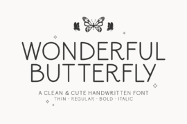 Wonderful Butterfly Font