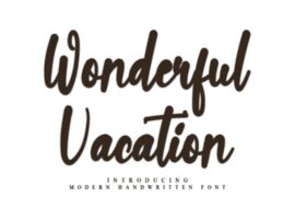 Wonderful Vacation Font