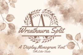 Wreathaura Split Monogram Font