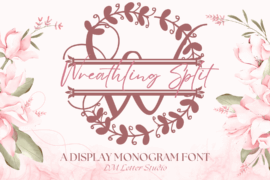 Wreathling Split Monogram Font