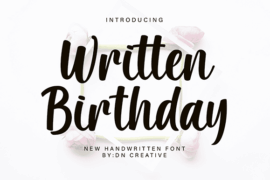 Written Birthday Font