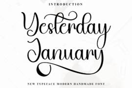 Yesterday January Font