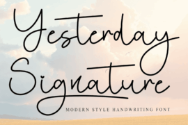 Yesterday Signature Font