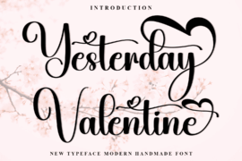Yesterday Valentine Font