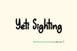 Yeti Sighting Font