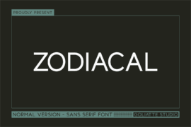 Zodiacal Font