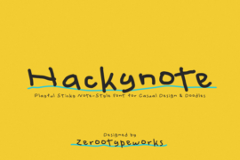 ZRTW Hackynote Personal Use Font