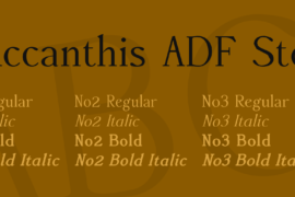 Accanthis ADF Std Font Family