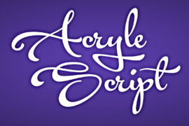 Acryle Script Personal Use Font