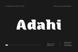 Adahi Personal Use Font Family