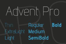 Advent Pro Font Family