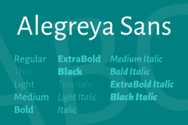 Alegreya Sans Font Family