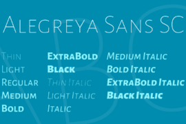 Alegreya Sans SC Font Family