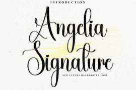 Angelia Signature Font