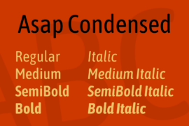 Asap Condensed Font Family