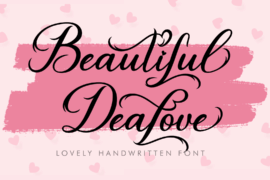 Beautiful Dealove Demo Font Family