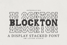 Blockton Stacked Font