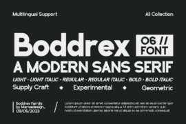 Boddrex Font Family
