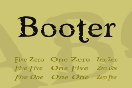 Booter Font Family