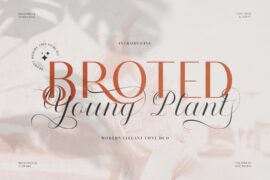 Broted Young plant Font Family