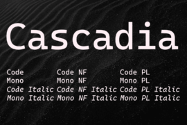 Cascadia Font Family