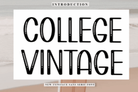 College Vintage Font