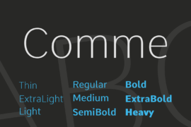 Comme Font Family