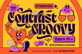 Contrast Groovy Font