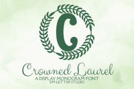 Crowned Laurel Monogram Font