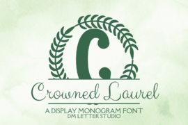 Crowned Laurel Split Monogram Font