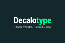 Decalotype Font Family