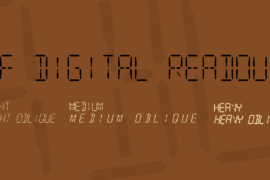 SF Digital Readout Font Family