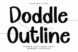 Doddle Outline Font