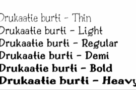 Drukaatie burti Font Family
