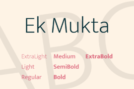 Ek Mukta Font Family
