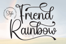 Friend Rainbow Font
