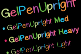 GelPenUpright Font Family