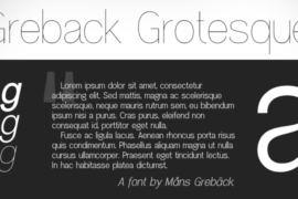 Greback Grotesque PERSONAL Font Family