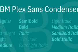 IBM Plex Sans Condensed Font Family