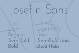 Josefin Sans Font Family