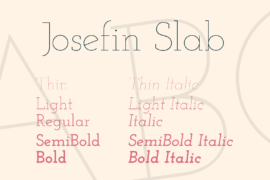 Josefin Slab Font Family